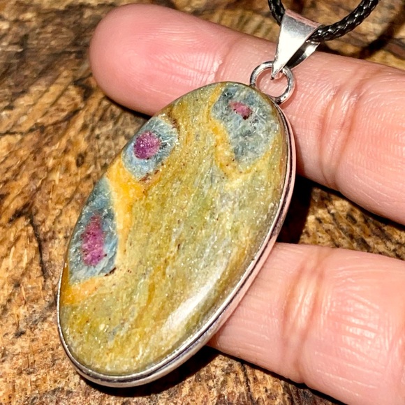 Ruby Fuchsite Pendant 2” - Picture 9 of 14